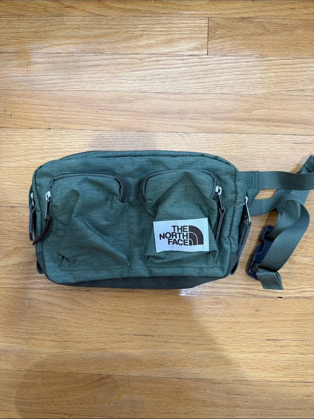 The North Face Olive Green Belt Bag with Front Pockets